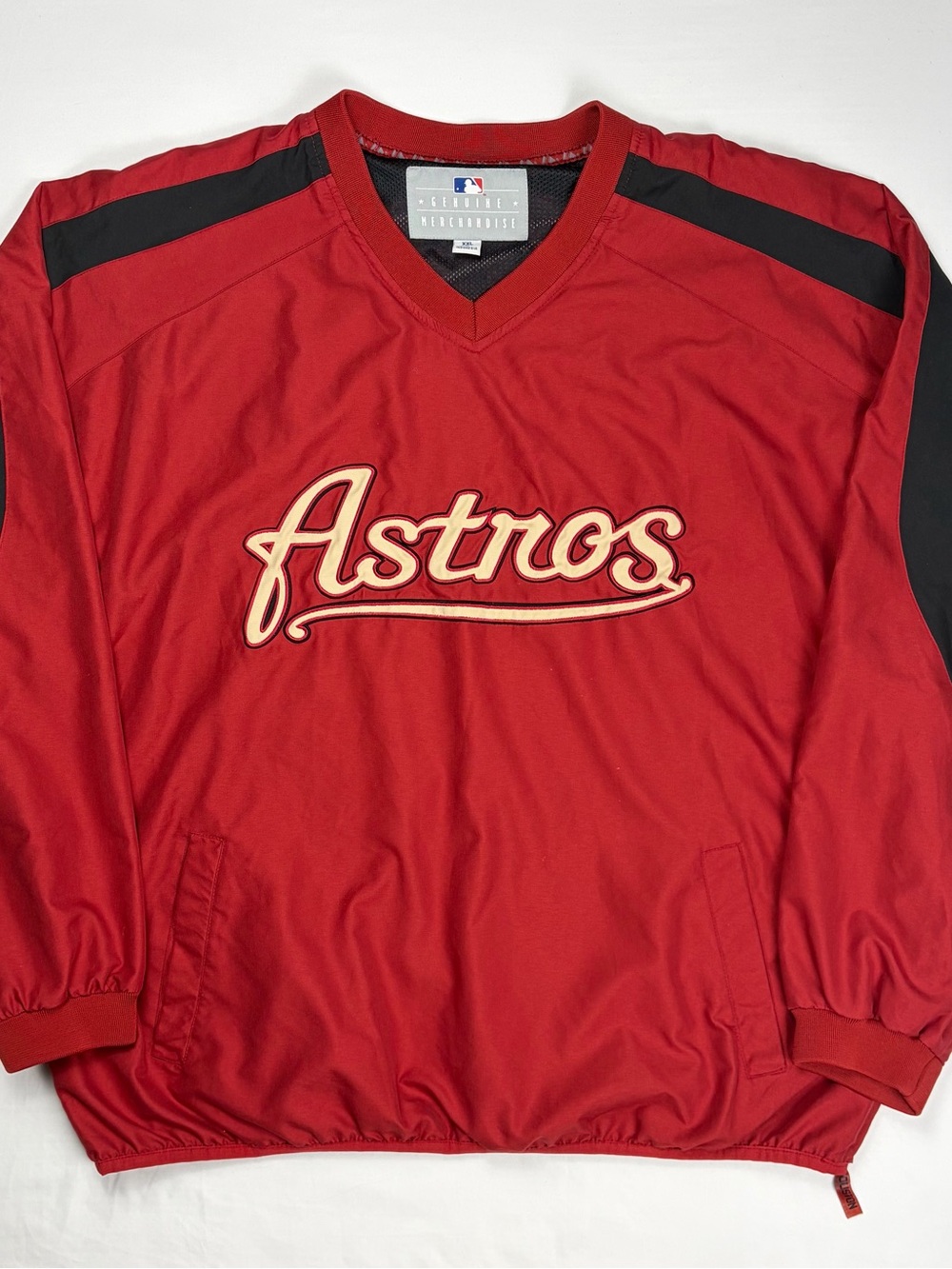 Houston Astros MLB XXL Red Black Pullover Baseball Jacket Side Zip